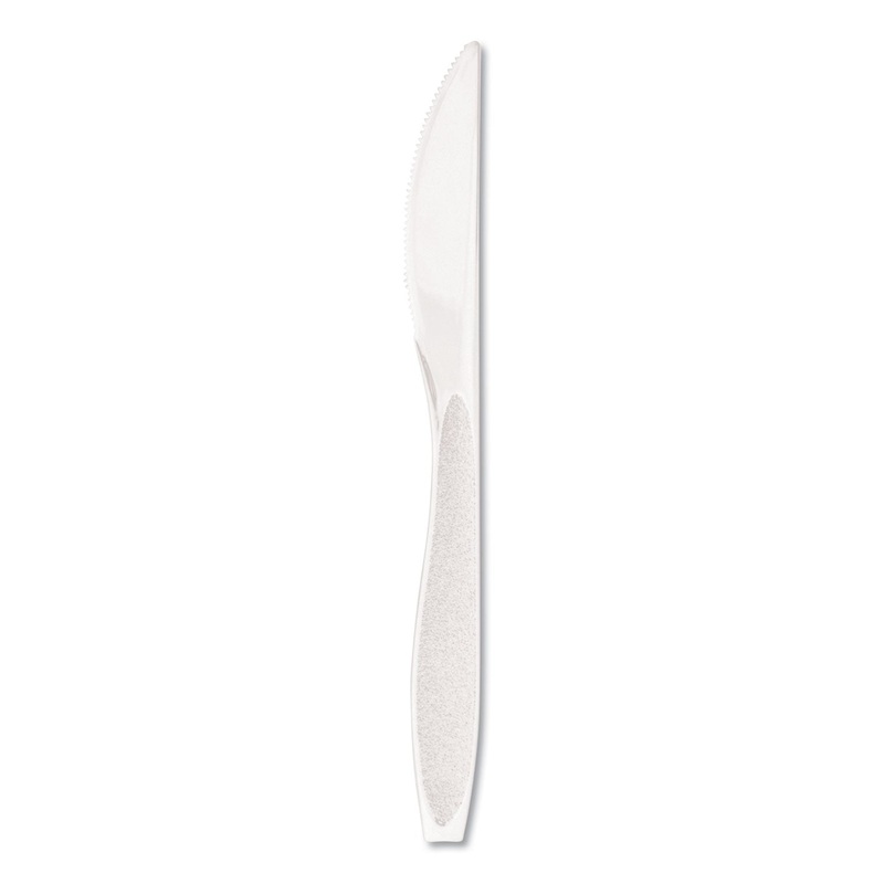 Impress Heavyweight Full-Length Polystyrene Cutlery, Knife, White, 1000/carton