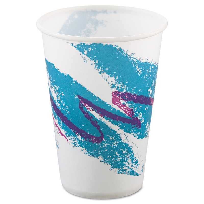 Jazz Waxed Paper Cold Cups, 10oz, Rolled Rim, 2000/carton