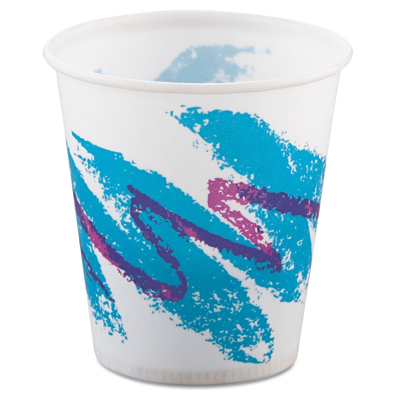 Jazz Waxed Paper Cold Cups, 3oz, Rolled Rim, 100/bag, 50 Bags/carton
