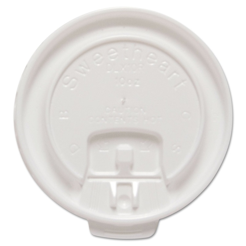 Liftback & Lock Tab Cup Lids For Foam Cups, Fits 10 Oz Trophy Cups, We, 100/pk
