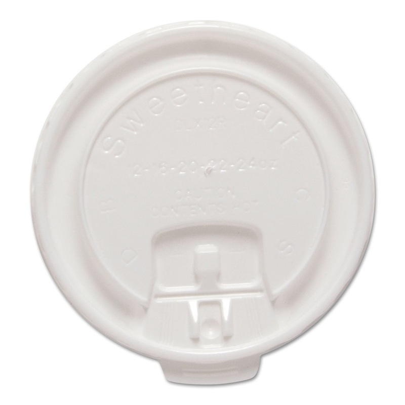 Liftback & Lock Tab Cup Lids For Foam Cups, Fits 12 Oz Trophy Cups, We, 100/pk
