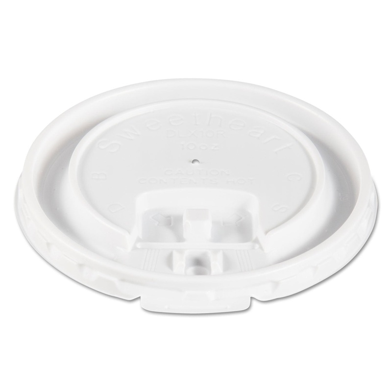 Liftbk & Lock Tab Cup Lids For Foam Cups, Fits 10oz Cups, White, 2000/carton
