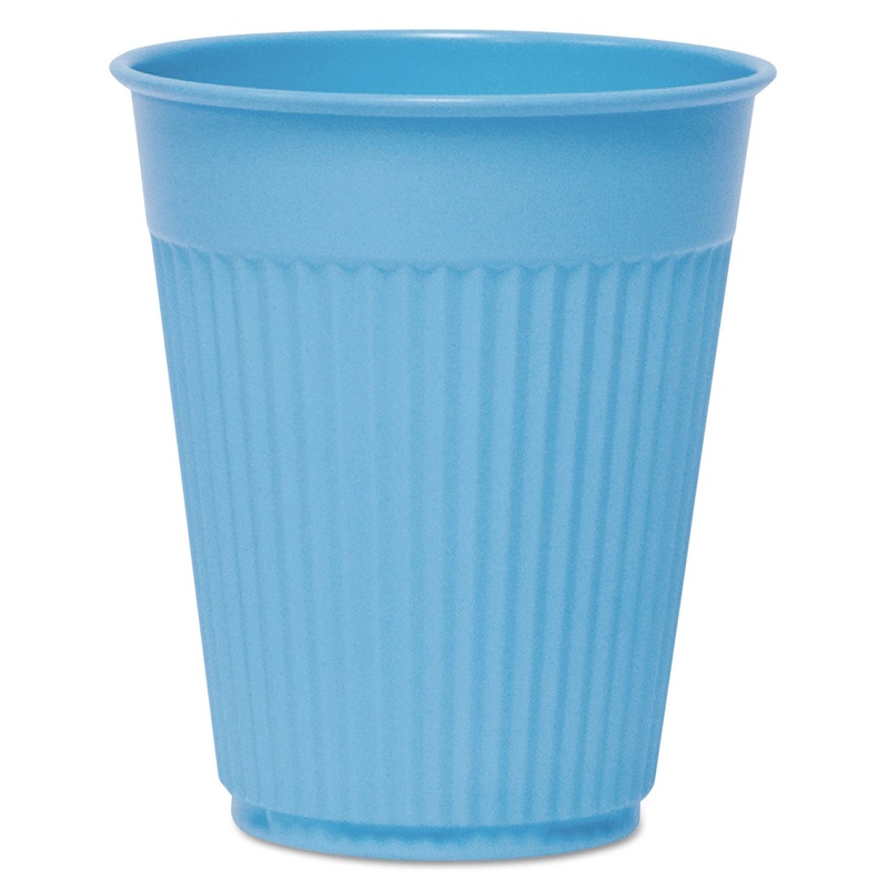 Plastic Medical & Dental Cups, Fluted, 5 Oz, Blue, 100/bag, 25 Bags/carton