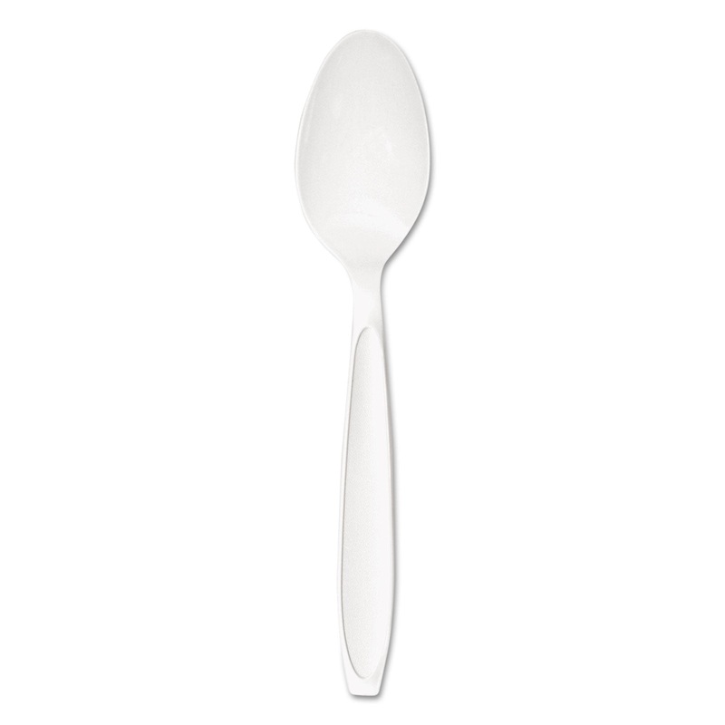 Reliance Medium Heavy Weight Cutlery, Standard, Teaspoon, White, 100/box, 10/ct