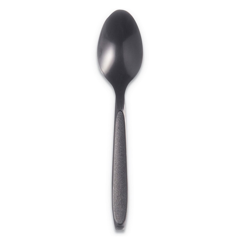RELIANCE MEDIUMWEIGHT CUTLERY, TEASPOON, BLACK, 1000/CARTON