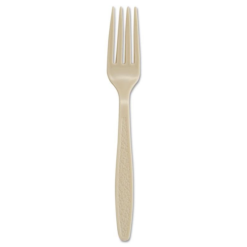 Sweetheart Guildware Polystyrene Forks, Champagne, 1000/carton