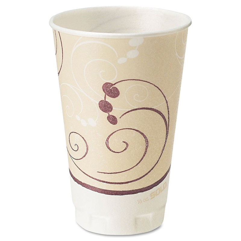 SYMPHONY DESIGN TROPHY FOAM HOT/COLD DRINK CUPS, 16 OZ, 50/PACK, 15 PACKS/CARTON