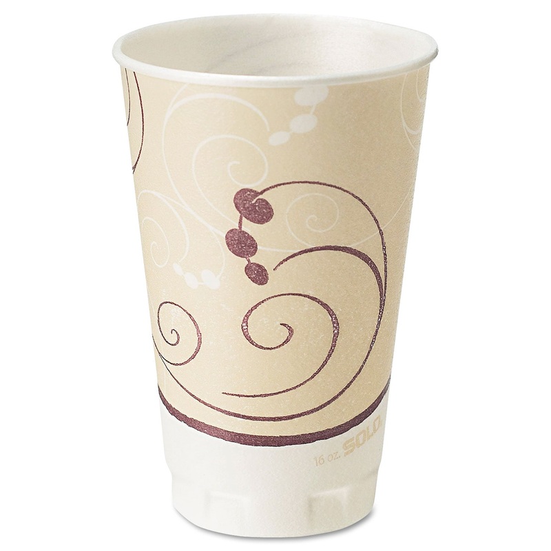 SYMPHONY DESIGN TROPHY FOAM HOT/COLD DRINK CUPS, 20 OZ, BEIGE, 750/CARTON