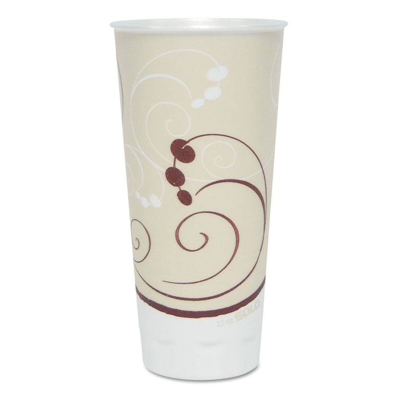 Symphony Trophy Plus Dual Temperature Cups, 22 Oz, Beige, 750/carton