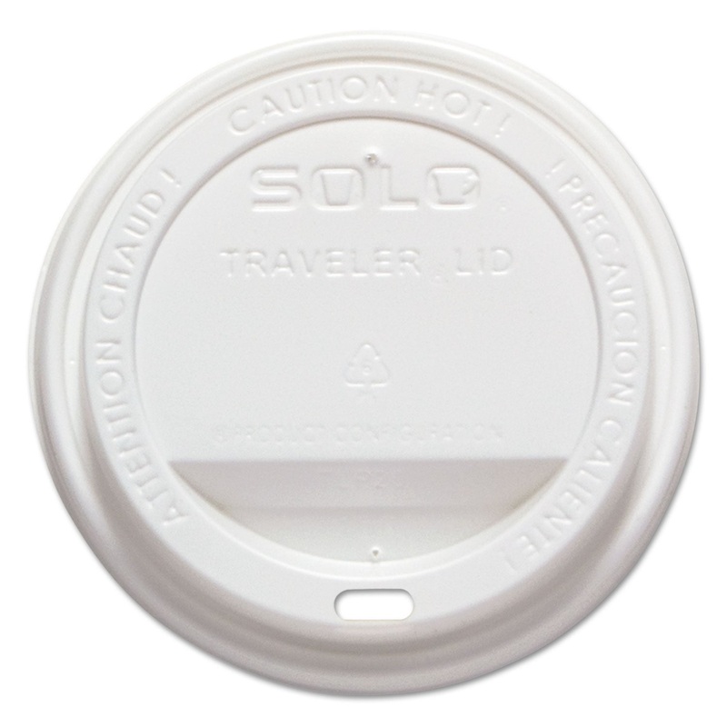 Traveler Drink-Thru Lid, Fits 10-24 oz Cups, White, 1000/Carton
