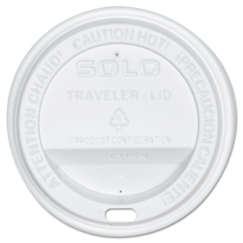 Traveler Drink-Thru Lid, White, 300/carton