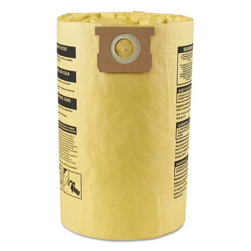 Disposable Collection Filter Bags, Fits 15-22 Gallon Tanks, 2/pack