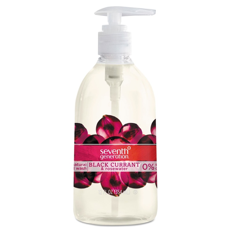 Natural Hand Wash, Black Currant & Rosewater, 12 Oz Pump Bottle