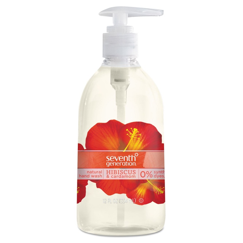 Natural Hand Wash, Hibiscus & Cardamom, 12 Oz Pump Bottle