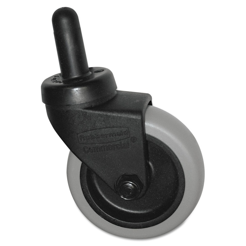 Replacement Swivel Bayonet Casters, 3″ Wheel, Thermoplastic Rubber, Black