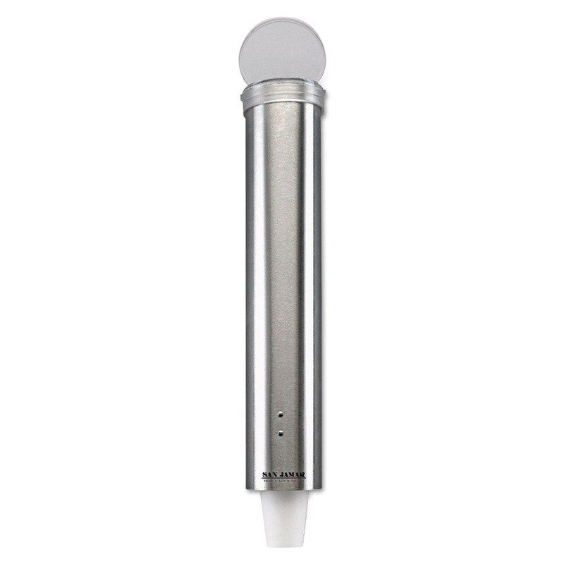 Small Pull-Type Water Cup Dispenser, Stainless Steel