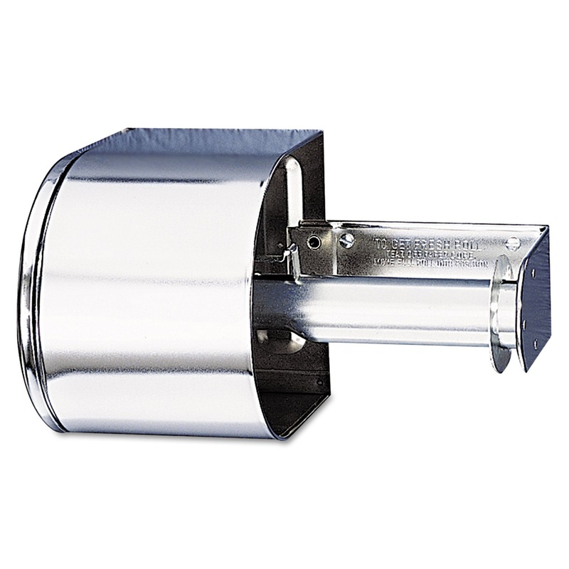 Covered Reserve Roll Toilet Dispenser, 10 X 6 1/4 X 6, Chrome