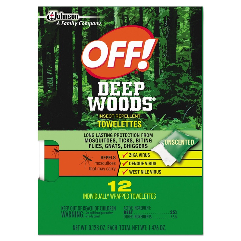 Deep Woods Towelette, 0.28 Box, Unscented, 12/box