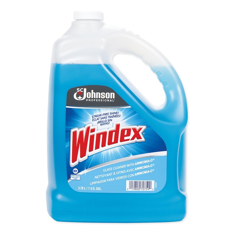 GLASS CLEANER WITH AMMONIA-D, 1GAL BOTTLE, 4/CARTON