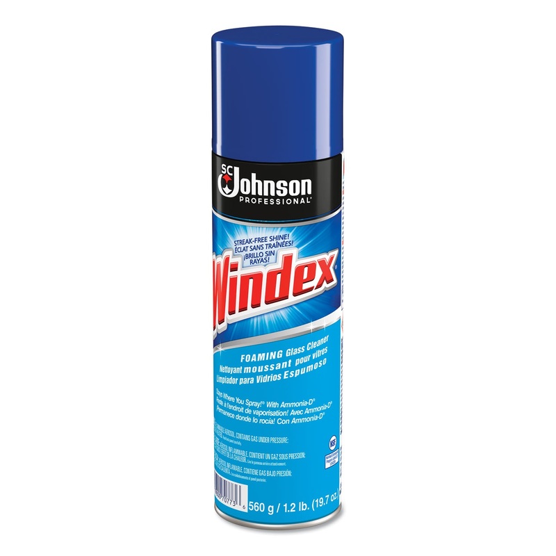 GLASS CLEANER WITH AMMONIA-D, 20OZ AEROSOL, 12/CARTON
