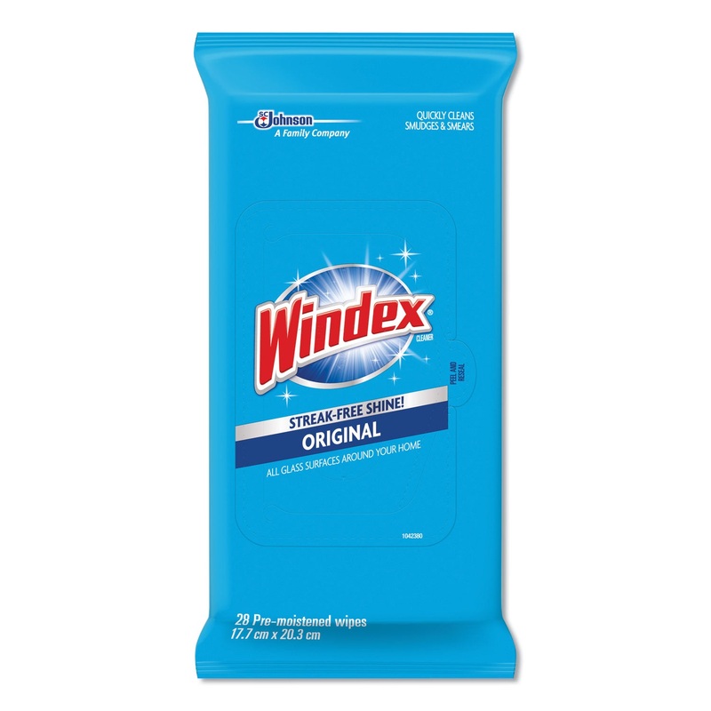 Glass & Surface Wet Wipe, Cloth, 7 X 10, 28/pack