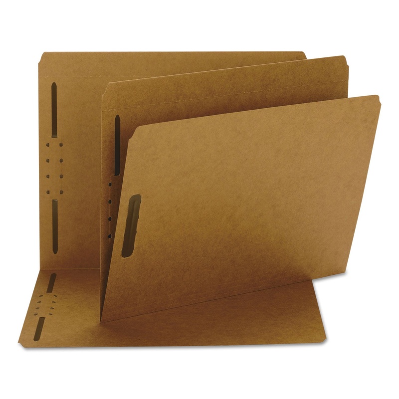 KRAFT 2-FASTENER FOLDERS, STRAIGHT TAB, LETTER SIZE, KRAFT, 50/BOX