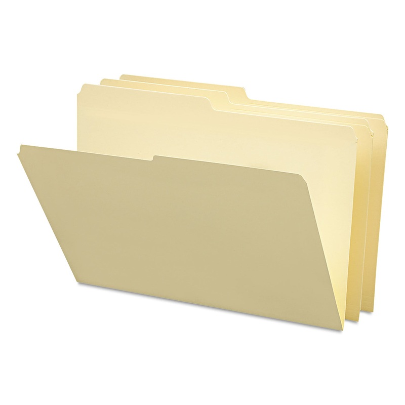 MANILA FILE FOLDERS, 1/2-CUT TABS, LEGAL SIZE, 100/BOX