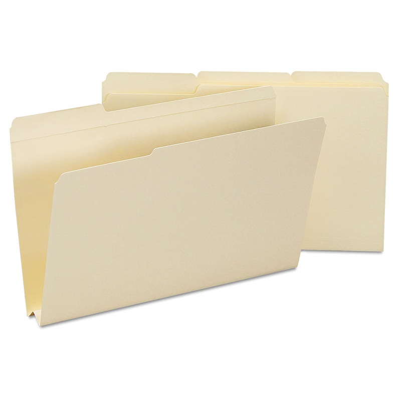 EXPANDABLE HEAVYWEIGHT FILE FOLDERS, 1/3-CUT TABS, LEGAL SIZE, MANILA, 50/BOX