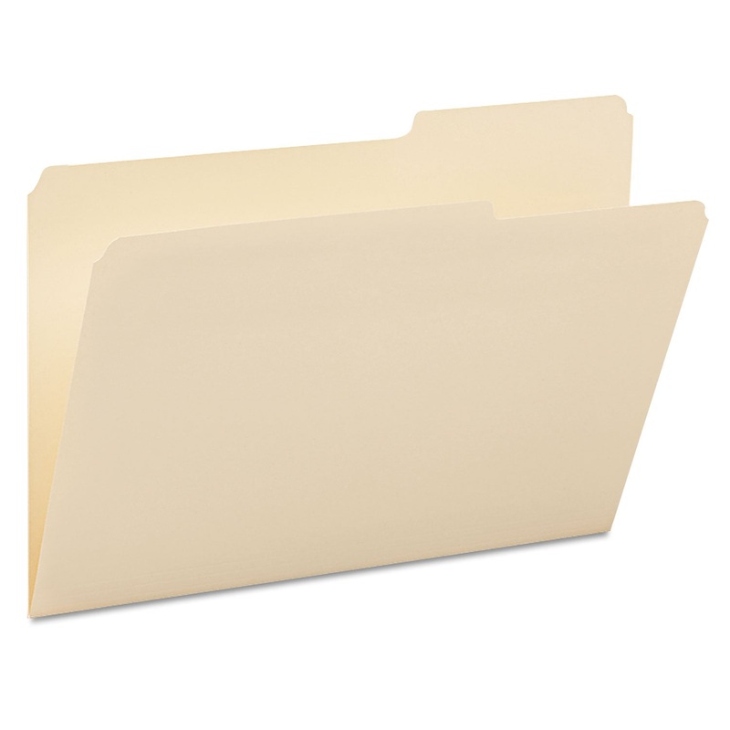MANILA GUIDE HEIGHT SYSTEMS FILE FOLDERS, 2/5-CUT TABS, RIGHT OF CENTER, LEGAL SIZE, 100/BOX