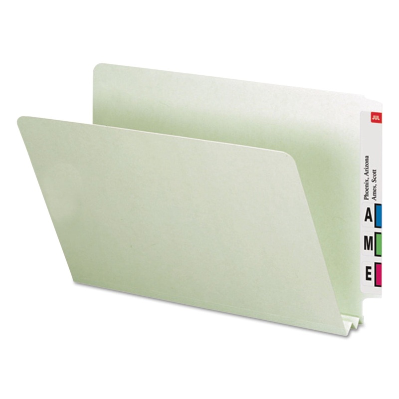 EXTRA-HEAVY RECYCLED PRESSBOARD END TAB FOLDERS, STRAIGHT TAB, 2″ EXPANSION, LEGAL SIZE, GRAY-GREEN, 25/BOX