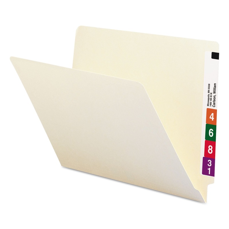 HEAVYWEIGHT MANILA END TAB FOLDERS, 9.5″ FRONT, 1-PLY STRAIGHT TAB, LETTER SIZE, 100/BOX