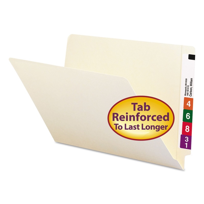 HEAVYWEIGHT MANILA END TAB FOLDERS, 9.5″ FRONT, STRAIGHT TAB, LEGAL SIZE, 100/BOX