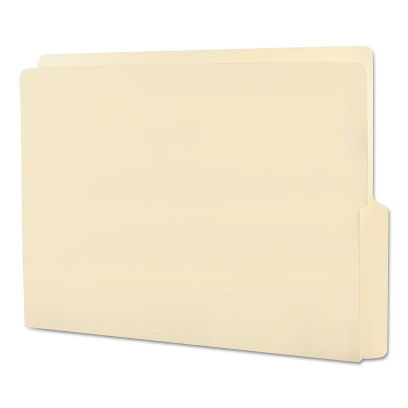 HEAVYWEIGHT MANILA END TAB FOLDERS, 9″ FRONT, 1/2-CUT TABS, BOTTOM POSITION, LETTER SIZE, 100/BOX