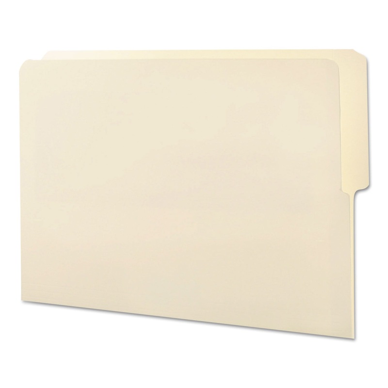 HEAVYWEIGHT MANILA END TAB FOLDERS, 9″ FRONT, 1/2-CUT TABS, TOP POSITION, LETTER SIZE, 100/BOX