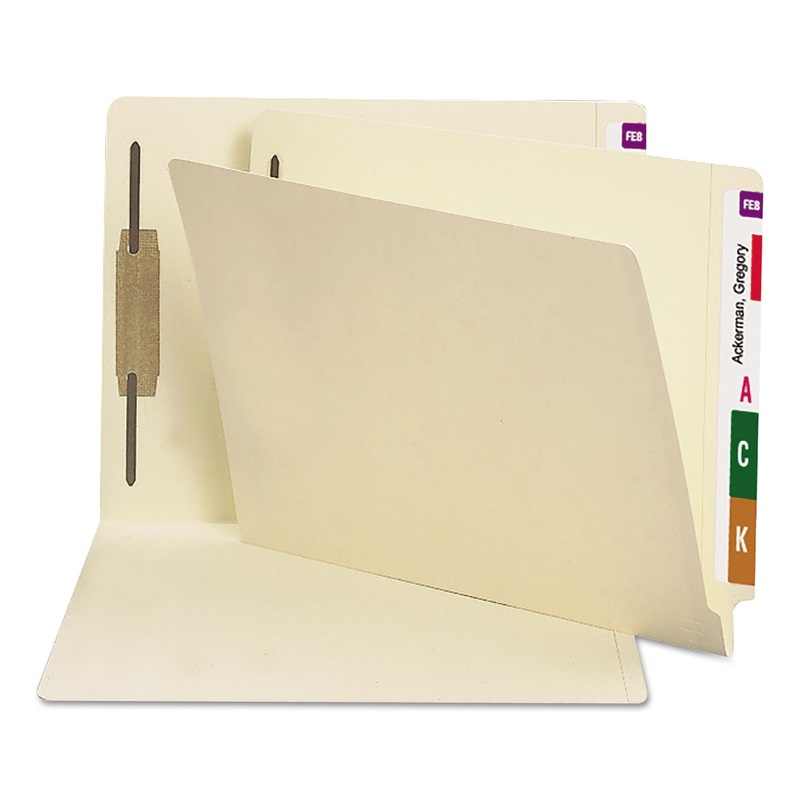 MANILA END TAB 1-FASTENER FOLDERS WITH REINFORCED TABS, 0.75″ EXPANSION, STRAIGHT TAB, LETTER SIZE, 14 PT. MANILA, 50/BOX