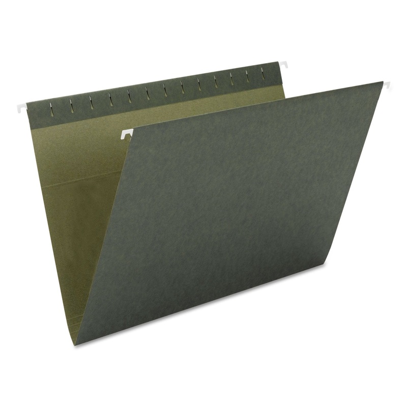 HANGING FOLDERS, LETTER SIZE, STANDARD GREEN, 25/BOX