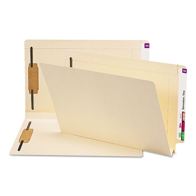 MANILA END TAB 2-FASTENER FOLDERS WITH REINFORCED TABS, 1.5″ EXPANSION, STRAIGHT TAB, LEGAL SIZE, 14 PT. MANILA, 50/BOX