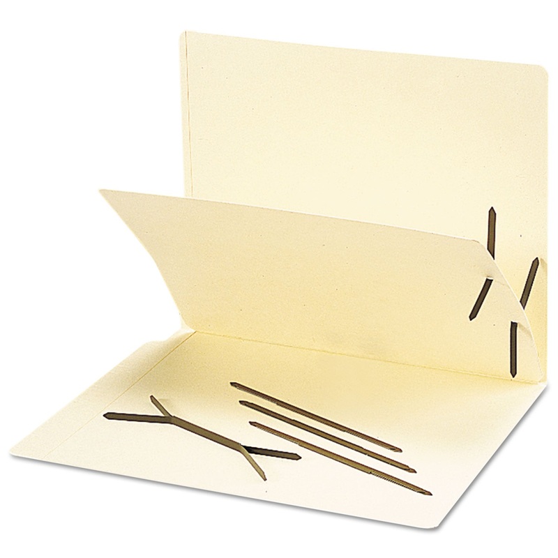 TWIN PRONG FASTENERS, 0.63″ AND 1″ CAPACITY, 2.75″ CENTER TO CENTER, BROWN, 100/BOX