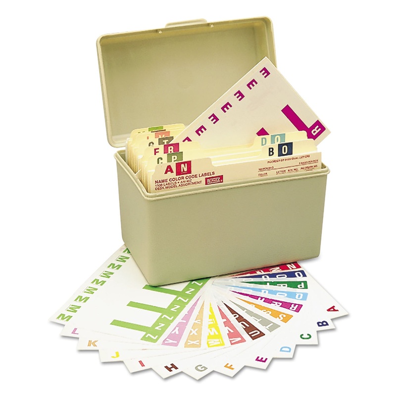 ALPHAZ COLOR-CODED LABELS STARTER SET, A-Z, 1.16 X 3.13, ASSORTED, 5/SHEET, 300 SHEETS/BOX