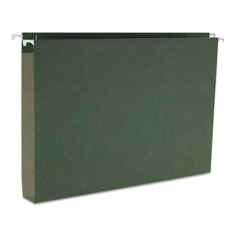 BOX BOTTOM HANGING FILE FOLDERS, LEGAL SIZE, STANDARD GREEN, 25/BOX