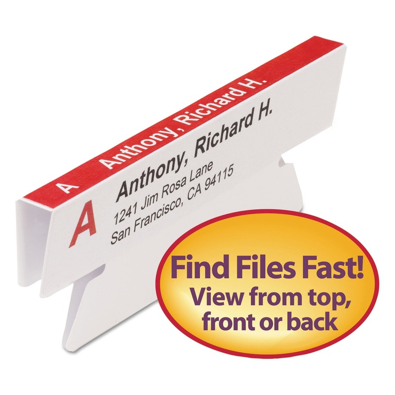 VIEWABLES HANGING FOLDER QUICK-FOLD TABS AND LABELS, 1/3-CUT TABS, WHITE, 3.5″ WIDE, 45/PACK