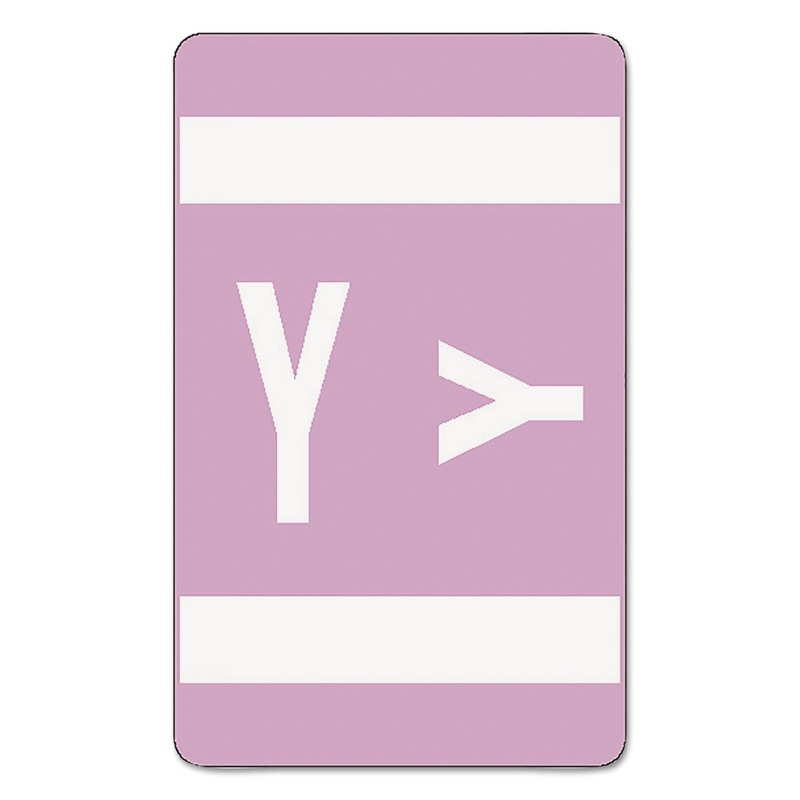 ALPHA-Z COLOR-CODED SECOND LETTER ALPHABETICAL LABELS, Y, 1 X 1.63, LAVENDER, 10/SHEET, 10 SHEETS/PACK