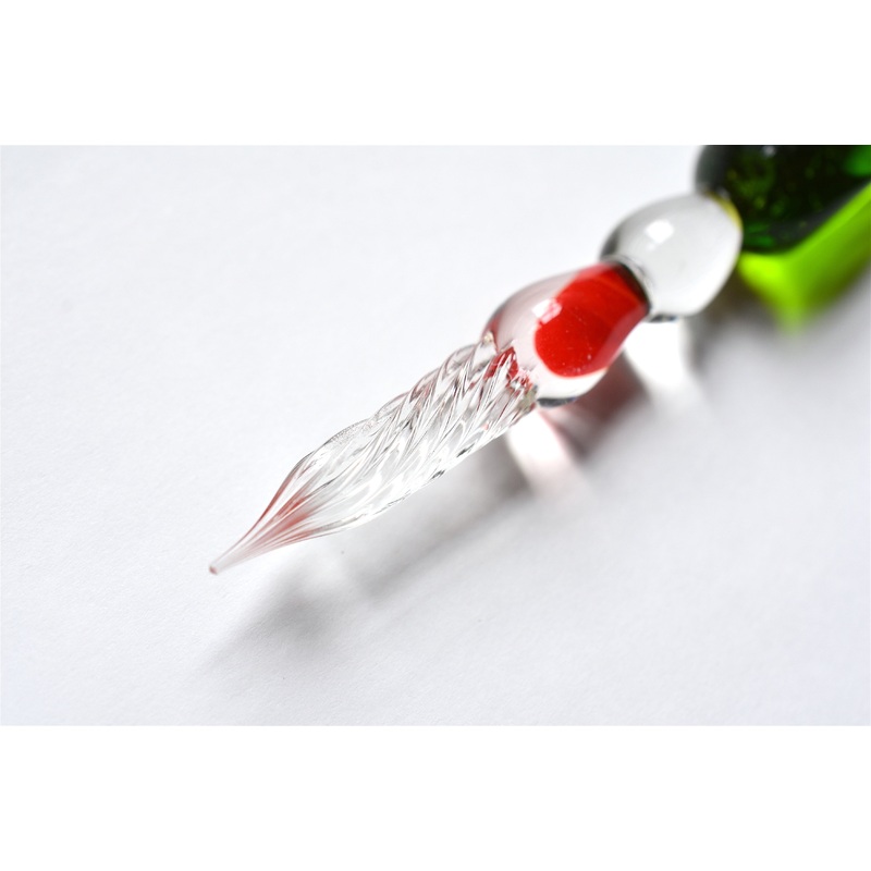 J. Herbin Tapered Frosted Glass Pen – Green