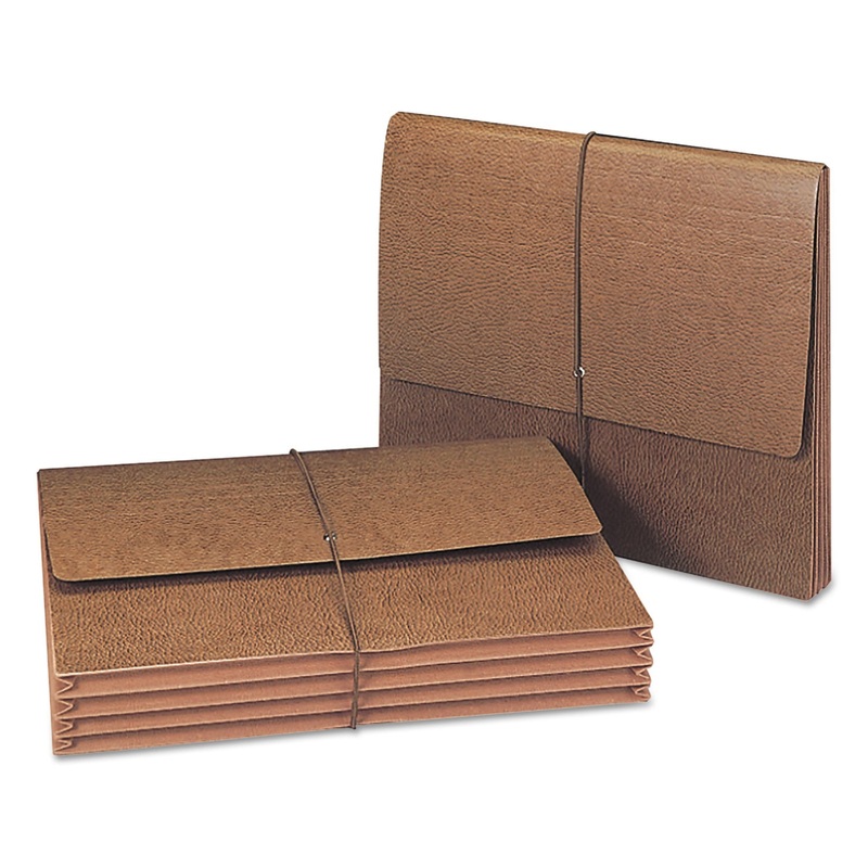 CLASSIC EXPANDING WALLETS W/ TEAR-RESISTANT GUSSETS, 3.5″ EXPANSION, 1 SECTION, LETTER SIZE, REDROPE