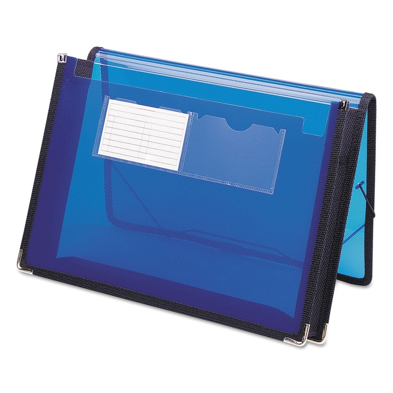 POLY WALLETS, 2.25″ EXPANSION, 1 SECTION, LETTER SIZE, TRANSLUCENT BLUE