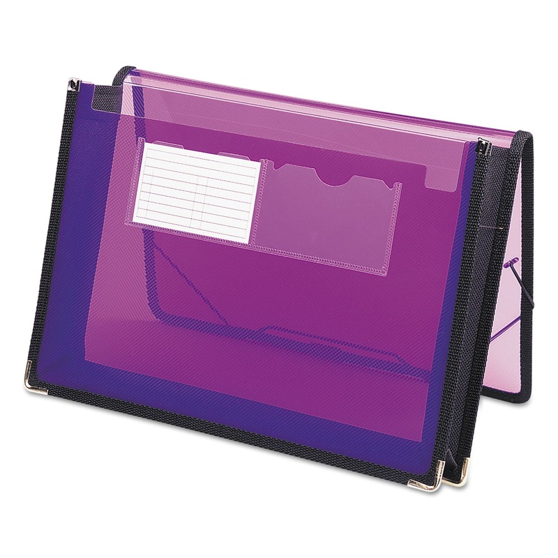POLY WALLETS, 2.25″ EXPANSION, 1 SECTION, LETTER SIZE, TRANSLUCENT PURPLE