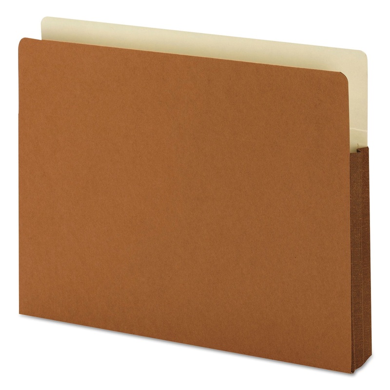 REDROPE DROP-FRONT FILE POCKETS W/ FULLY LINED GUSSETS, 1.75″ EXPANSION, LETTER SIZE, REDROPE, 25/BOX