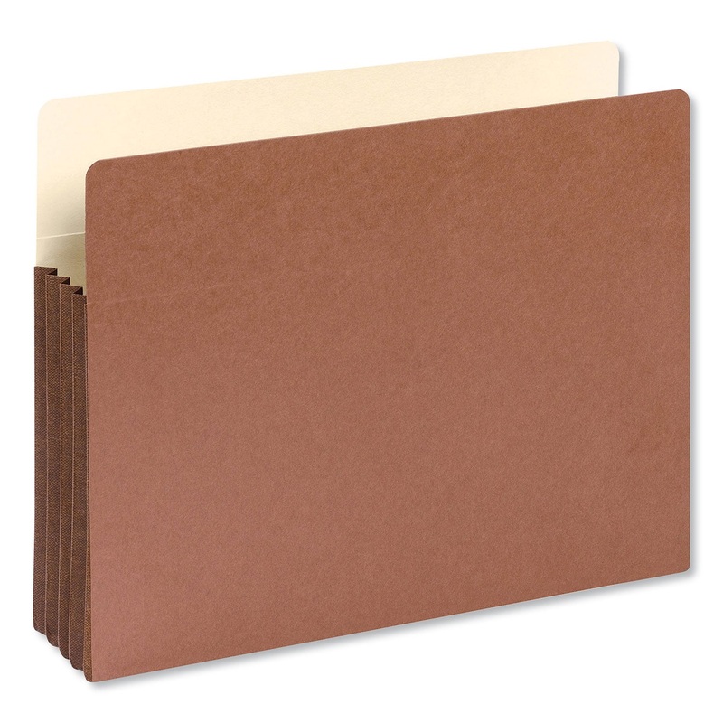 REDROPE DROP-FRONT FILE POCKETS W/ FULLY LINED GUSSETS, 3.5″ EXPANSION, LETTER SIZE, REDROPE, 10/BOX