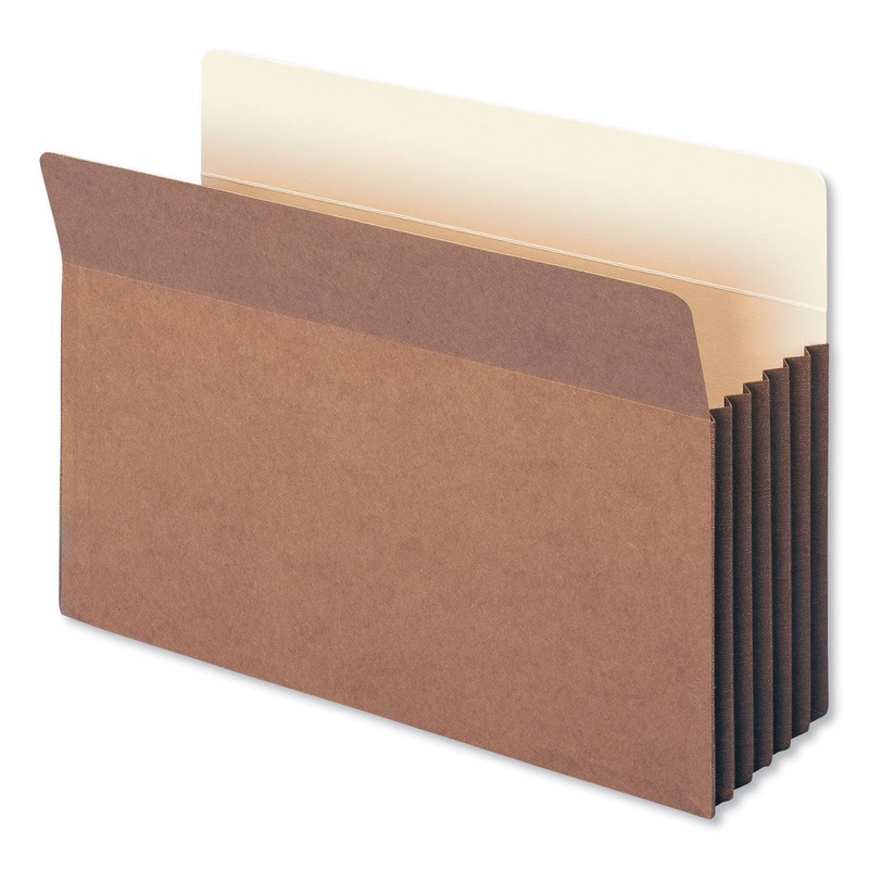 REDROPE DROP-FRONT FILE POCKETS W/ FULLY LINED GUSSETS, 5.25″ EXPANSION, LEGAL SIZE, REDROPE, 10/BOX