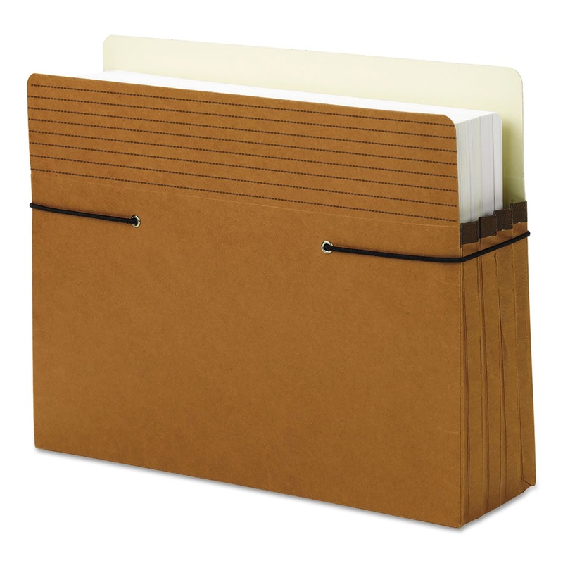 SECURE POCKETS W/ EASY GRIP, 3.5″ EXPANSION, LETTER SIZE, REDROPE, 25/BOX